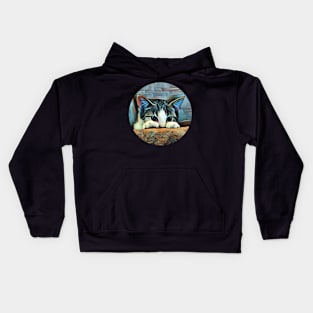 Cheerful floppy cat Kids Hoodie